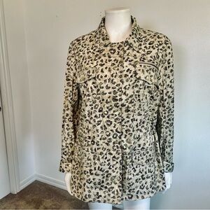 Chico's Animal Print Utility Jacket